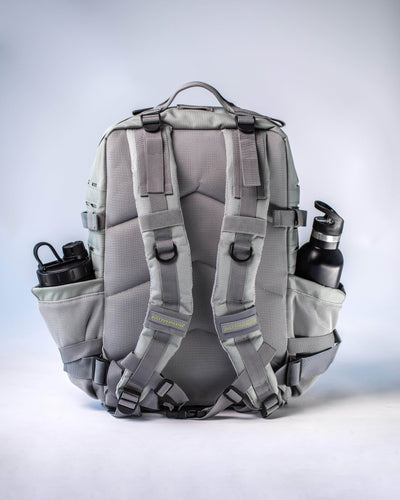 Built for Athletes Backpacks Grey & Lime Large Gym Backpack