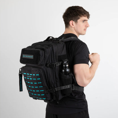 Built for Athletes Backpacks Large Black & Aqua Gym Backpack