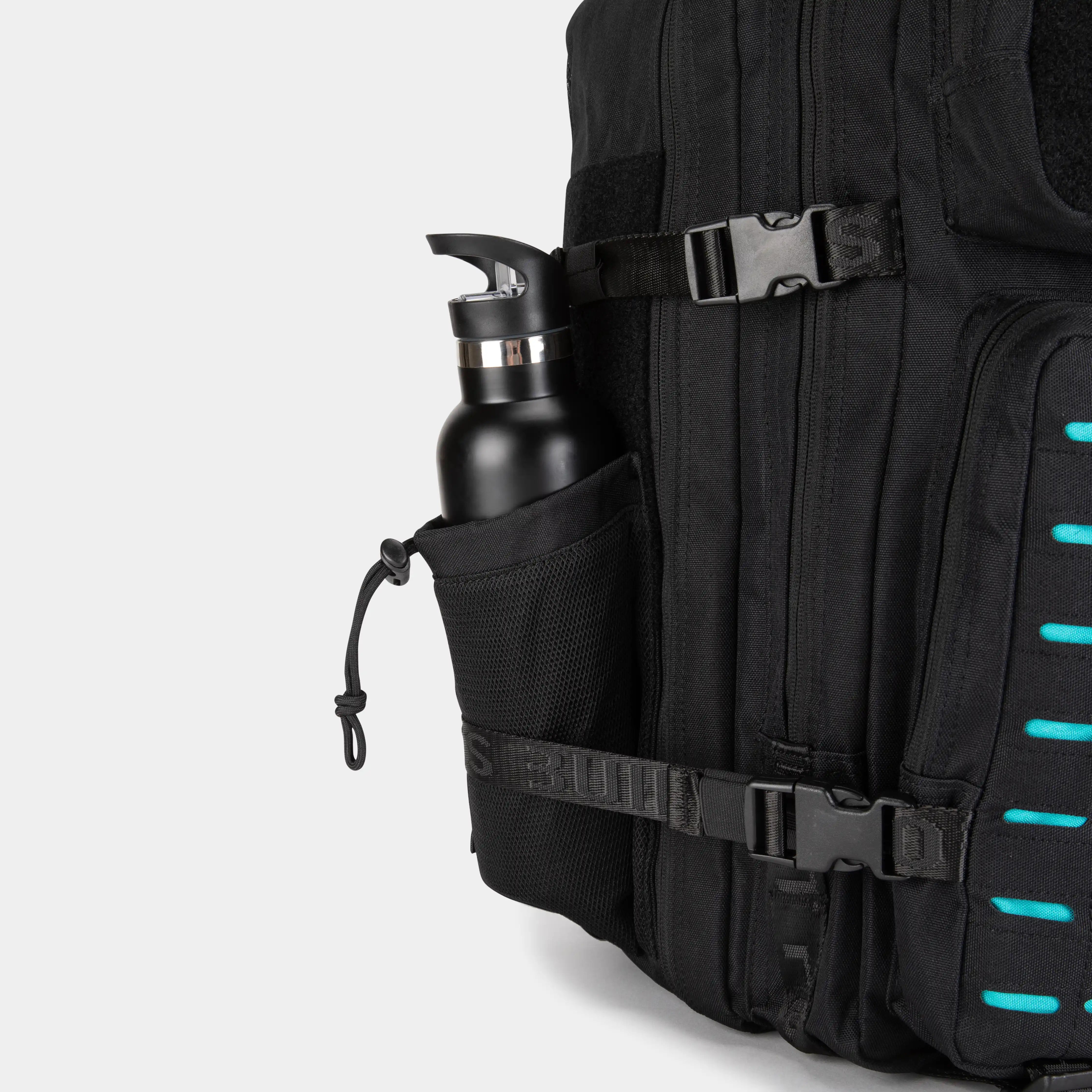 Built for Athletes Backpacks Large Black & Aqua Gym Backpack