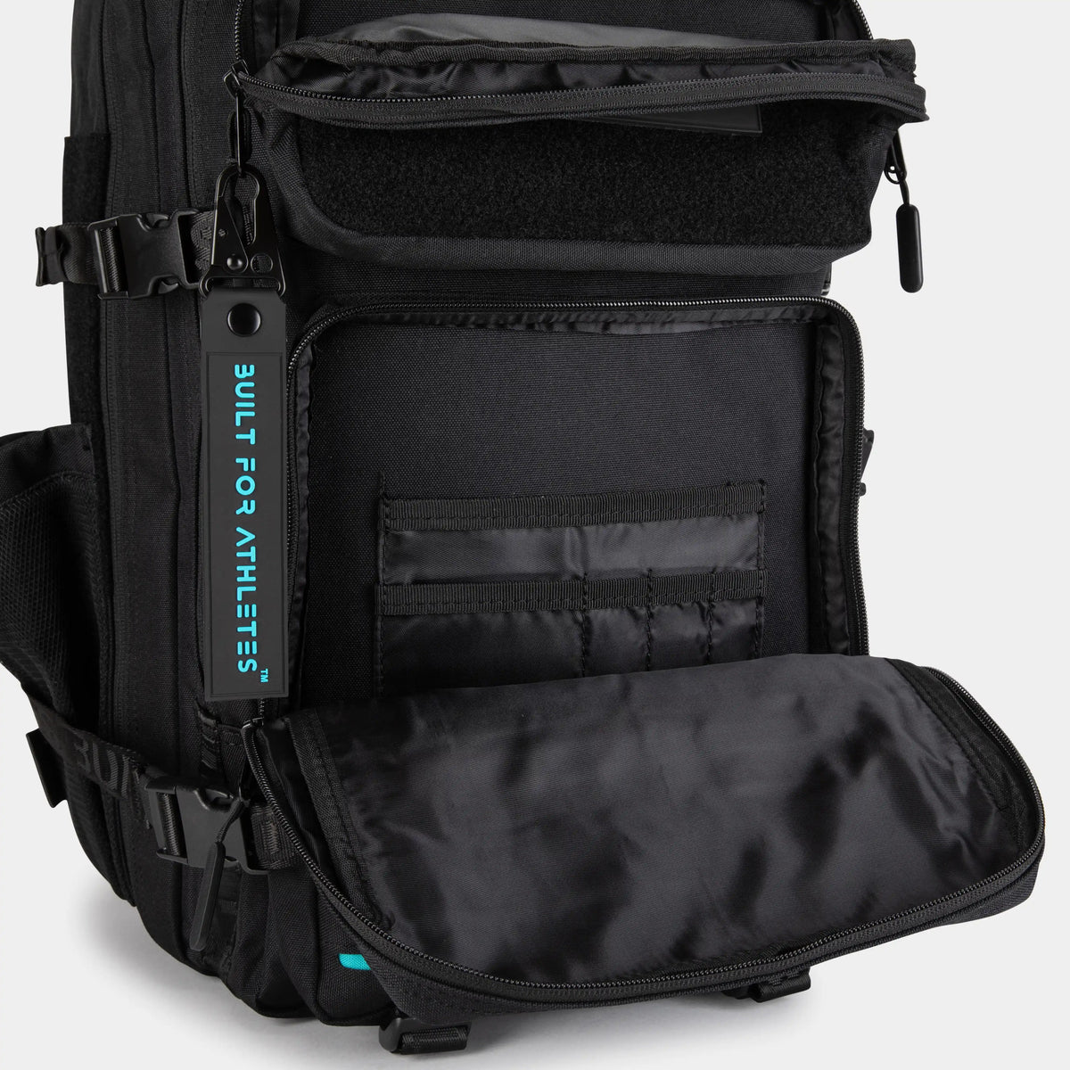 Gym Rucksack Large Black & Aqua 45L Gym Backpack â Built for Athletesâ˘