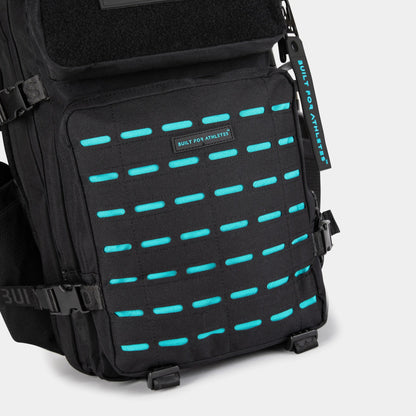 Built for Athletes Backpacks Large Black & Aqua Gym Backpack