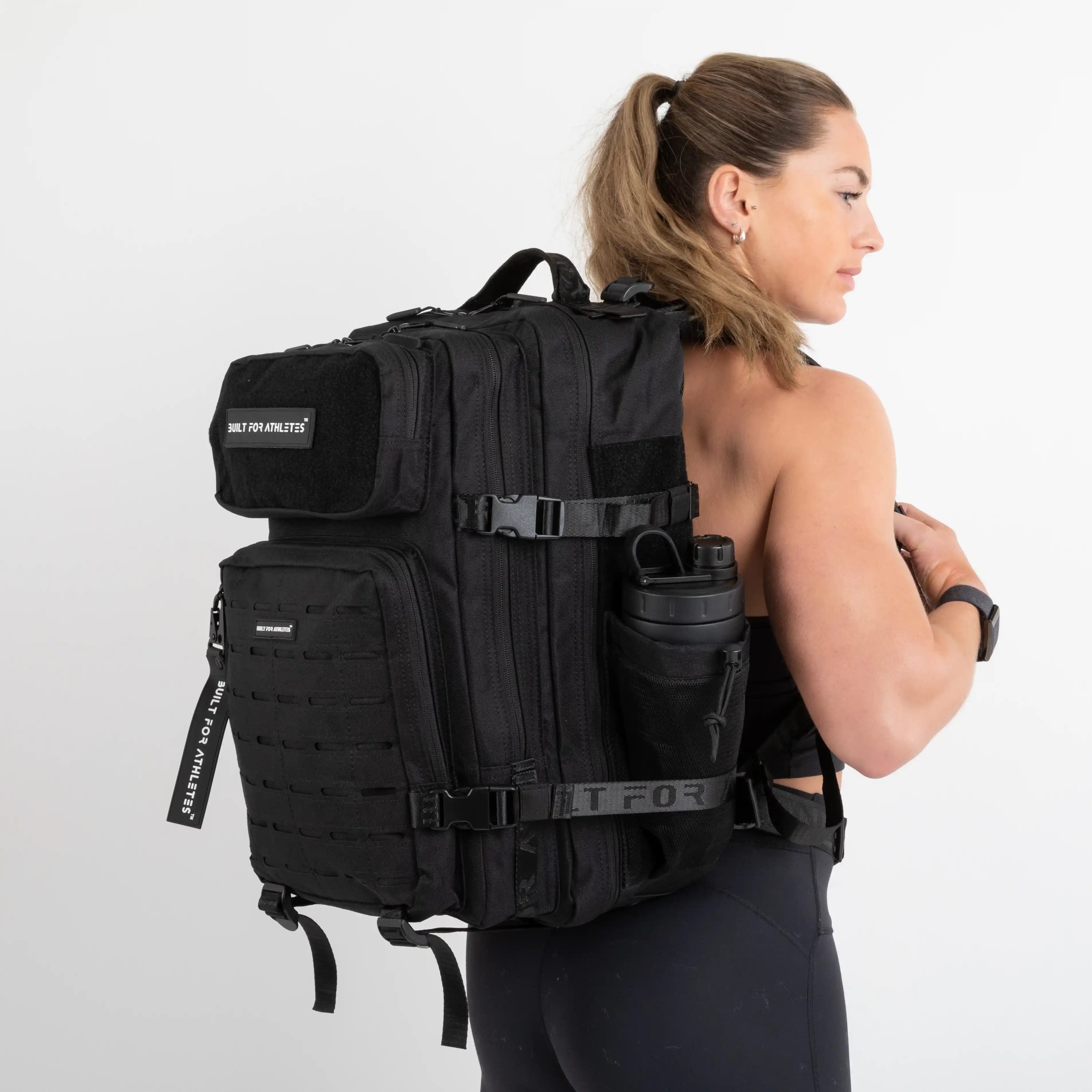 Built for Athletes Backpacks Large Black Gym Backpack
