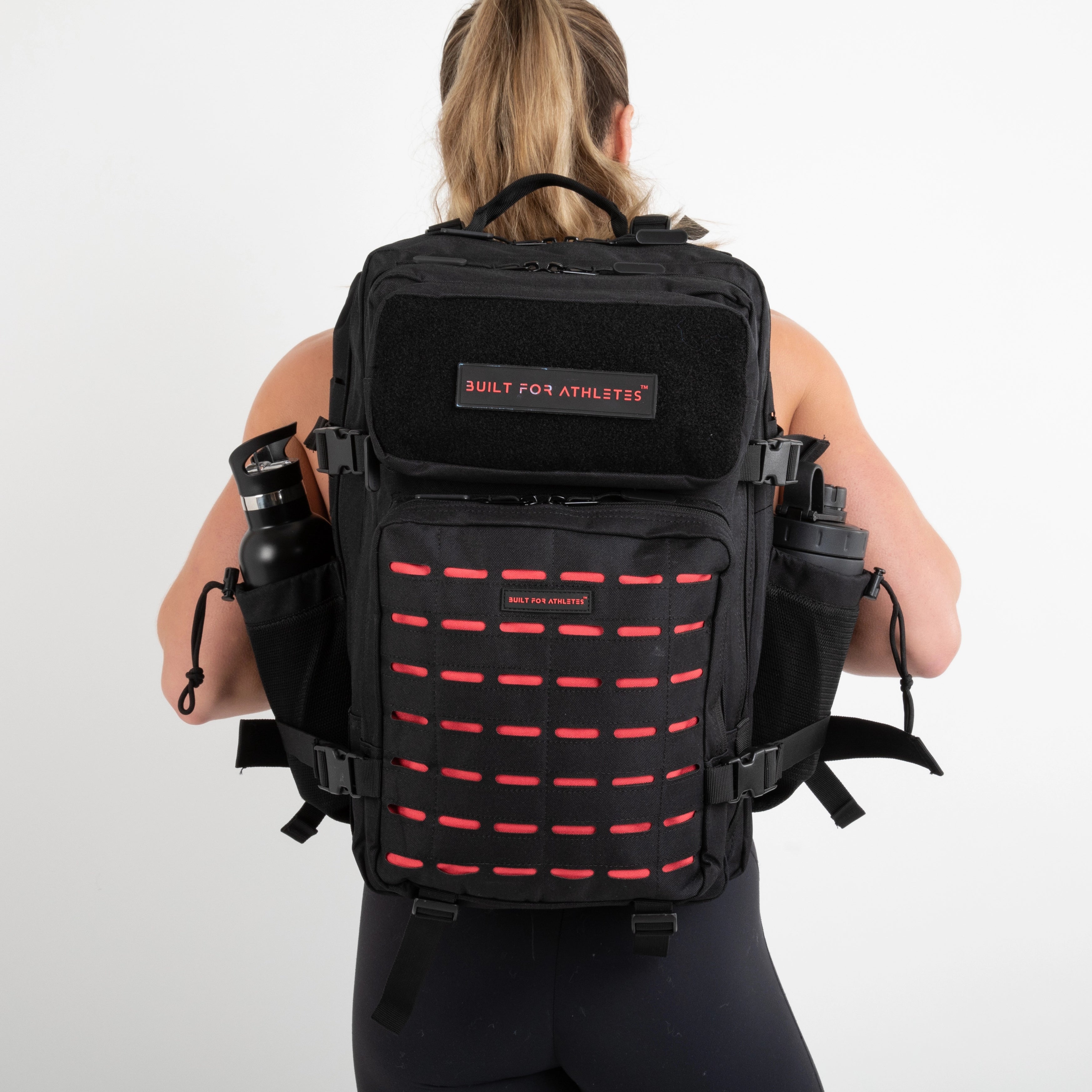 Built for Athletes Backpacks Large Black & Red Gym Backpack