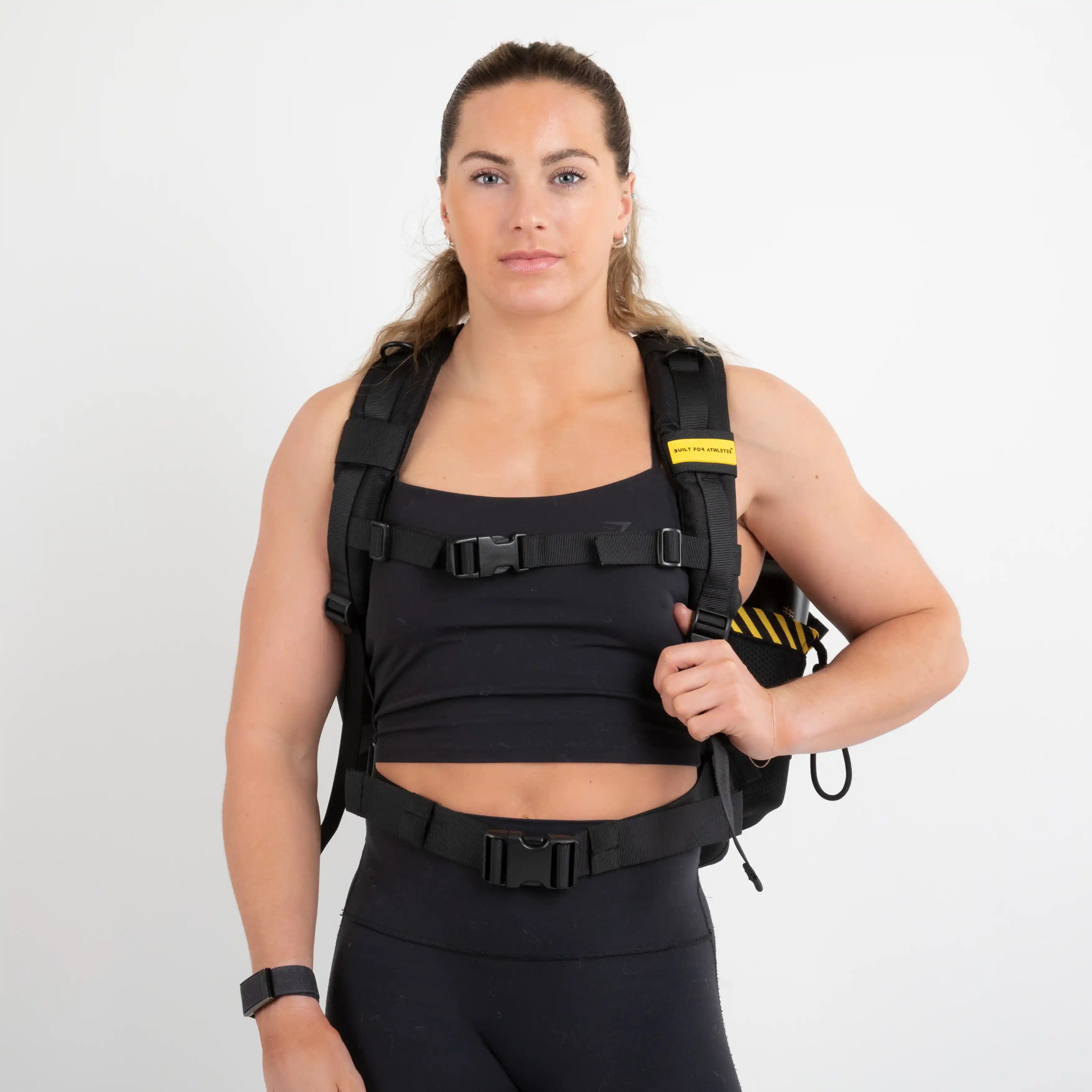 Built for Athletes Backpacks Large Black & Yellow Gym Backpack (35L)