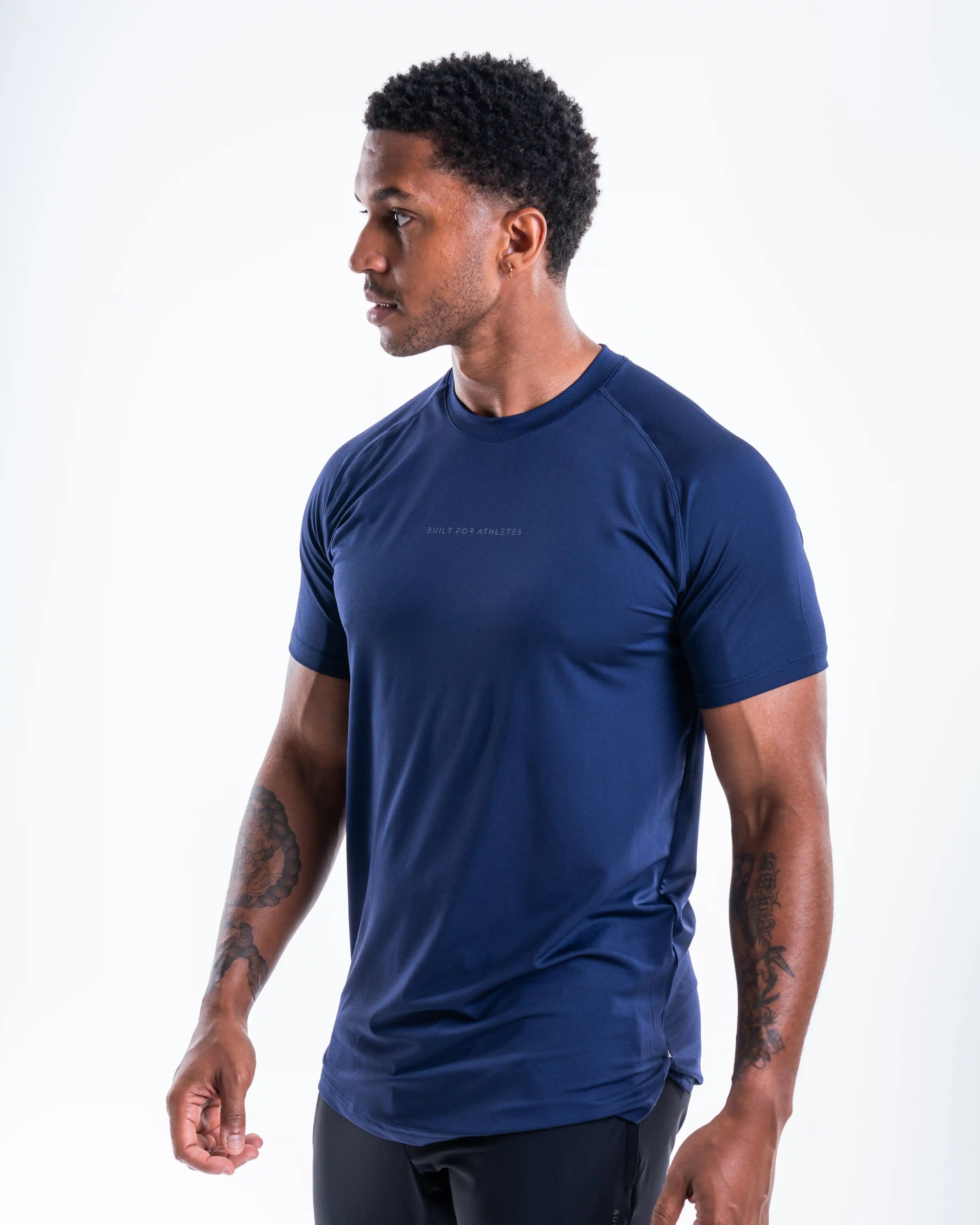 Built For Athletes Mens Shirts Men's Training Tshirt  Navy