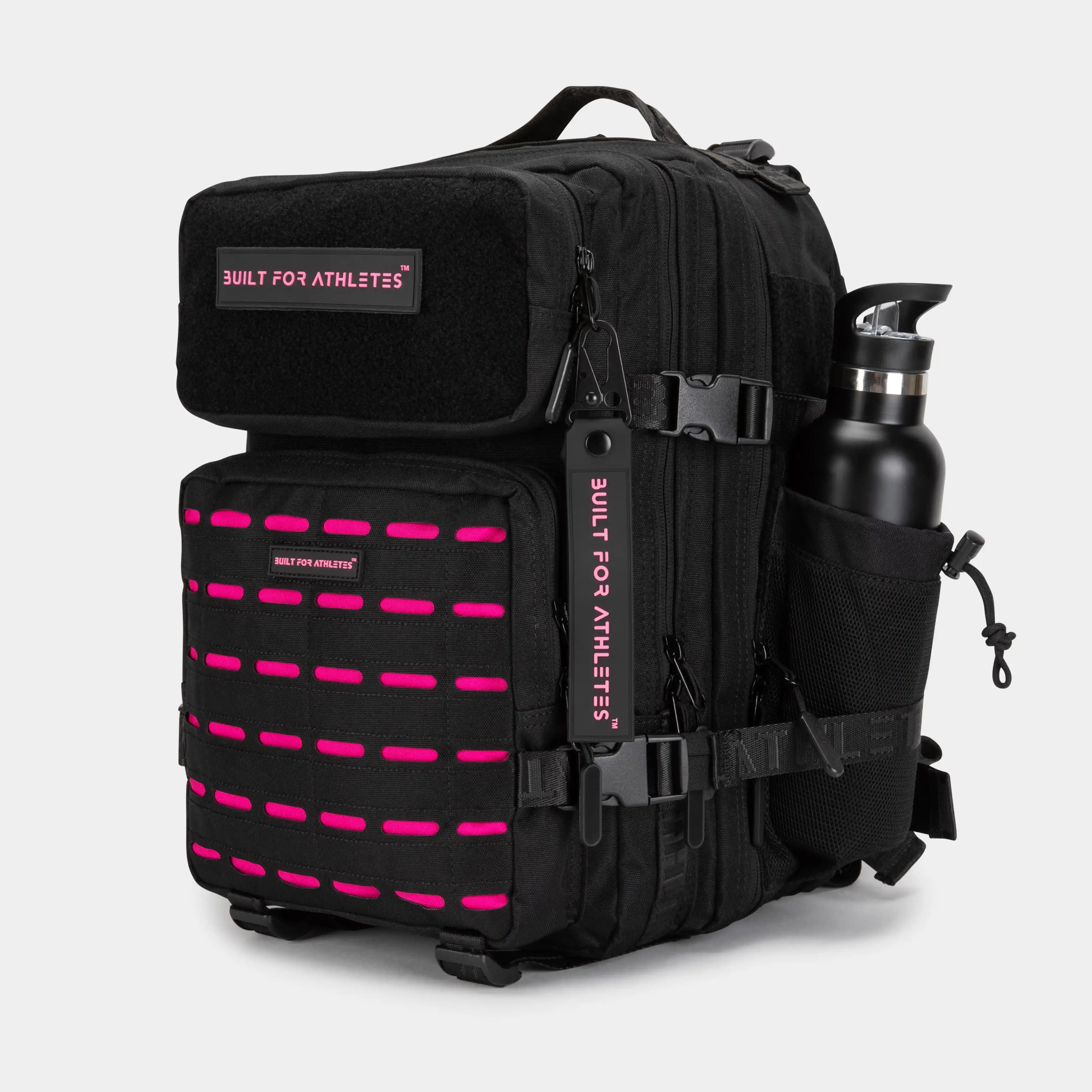 Pink black backpack sale