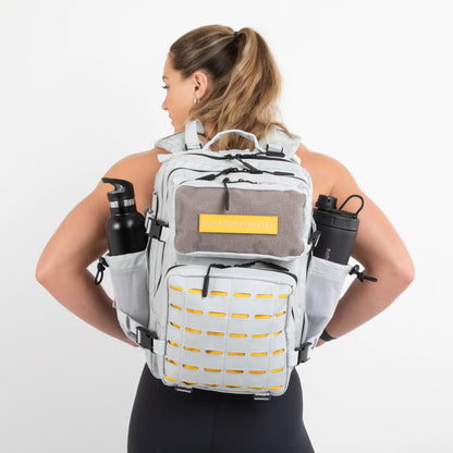 Built for Athletes Backpacks Small Grey & Yellow Backpack