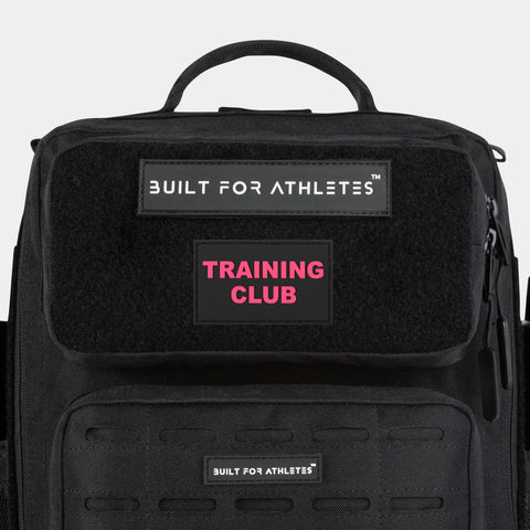 Built for Athletes Patches Pink Text Black Back Training Club Patch