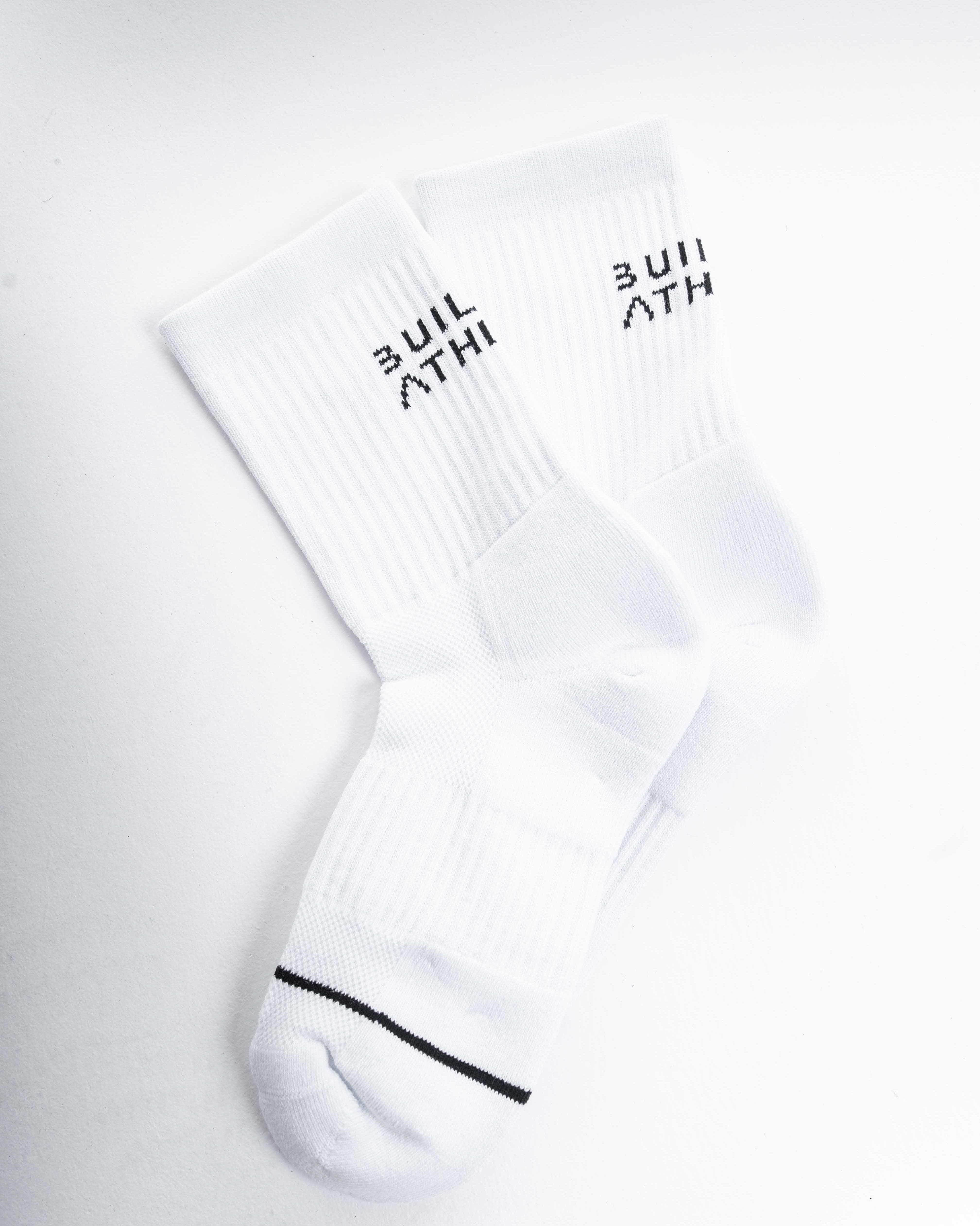 Built For Athletes Socks White / 4-7 White Crew Training Sock