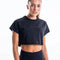 Built For Athletes Womens Shirt Women's Training Crop Tshirt  Black