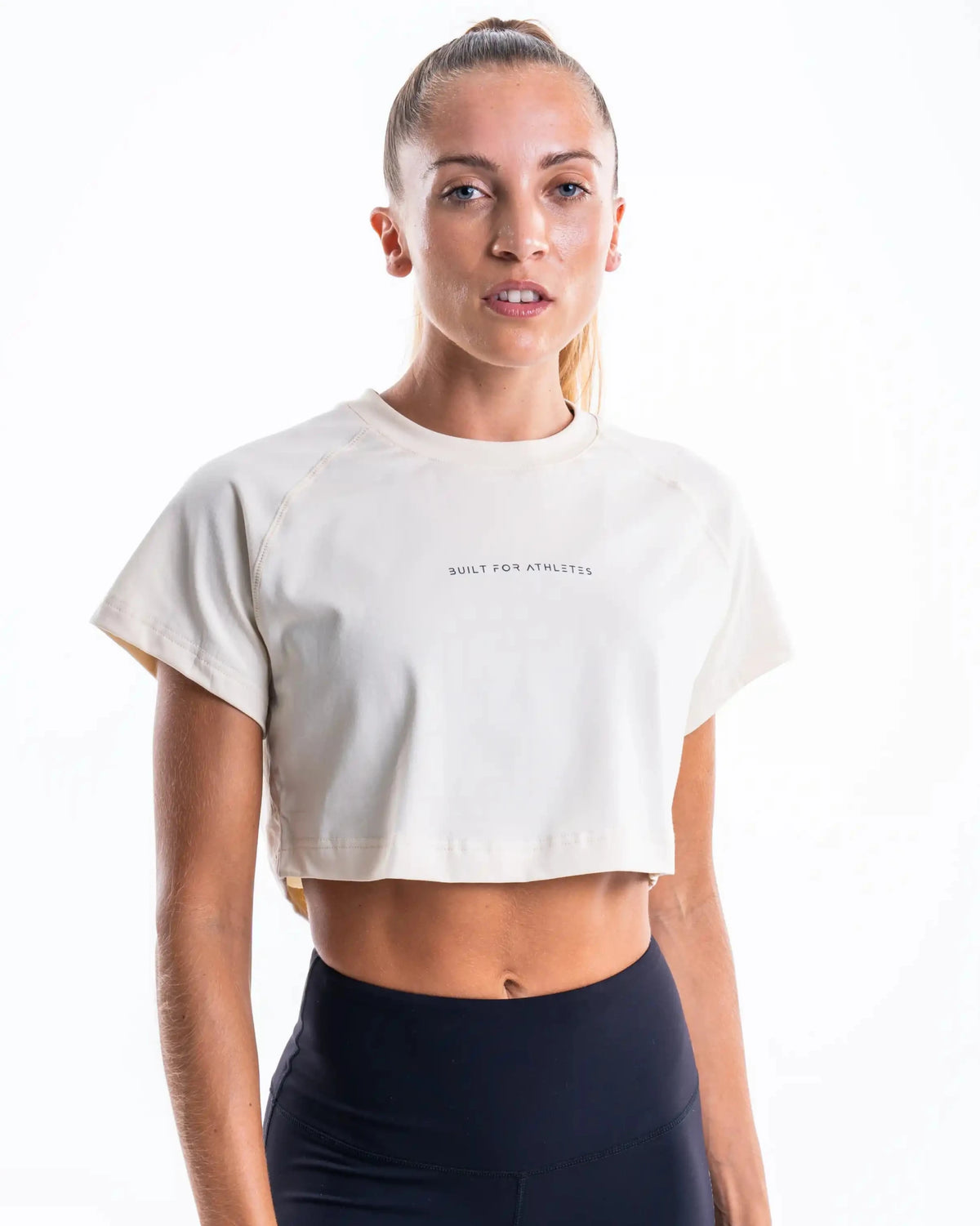 Ecru Crop Training T shirt