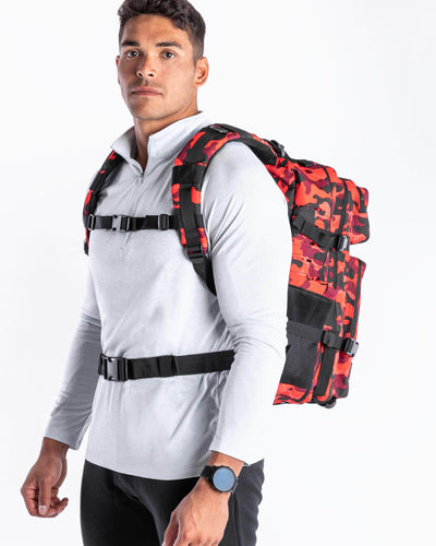 Built for Athletes Backpacks Large Red Camo Gym Backpack