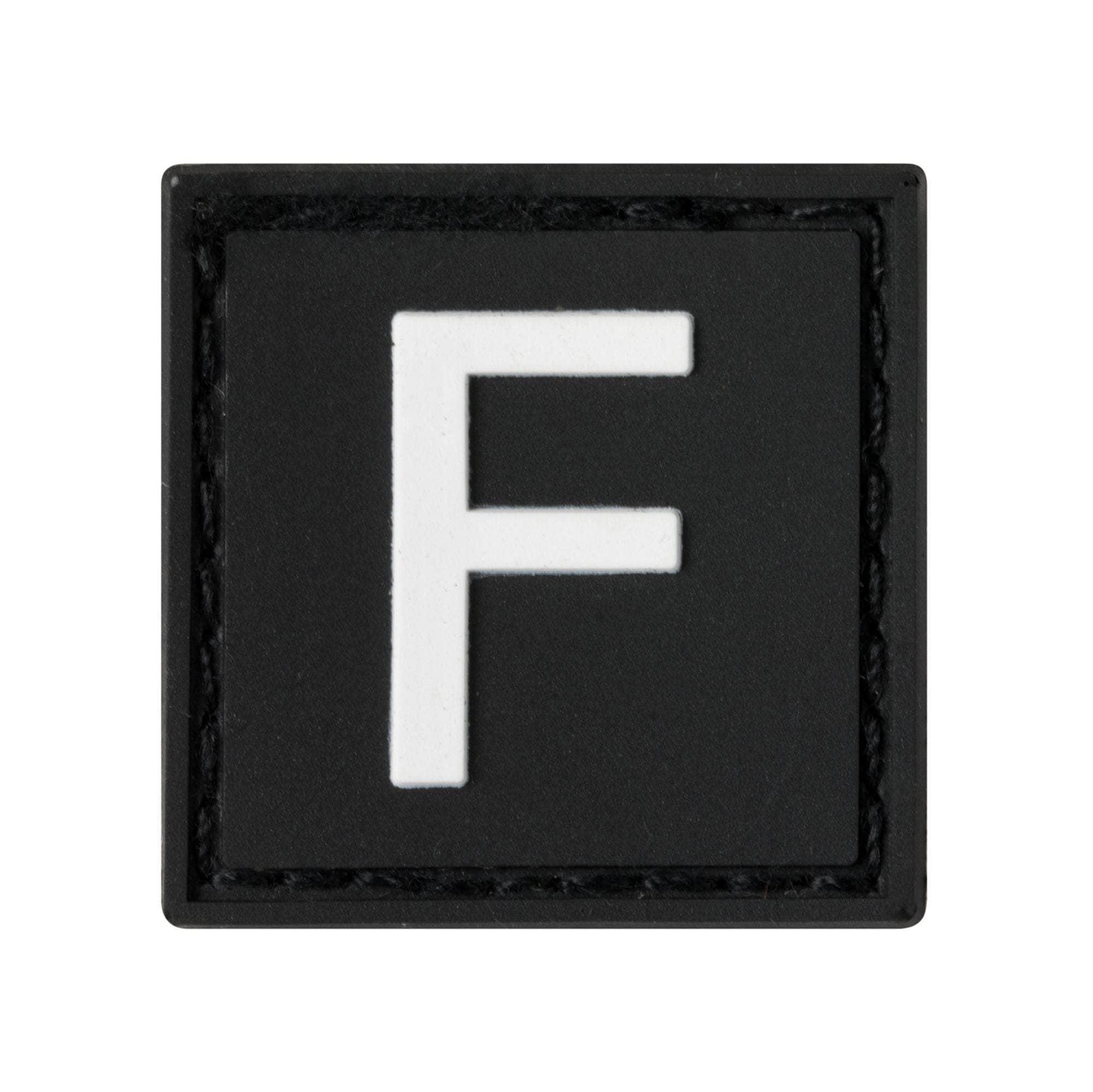 Built for Athletes Patches F Letter Rubber Patches