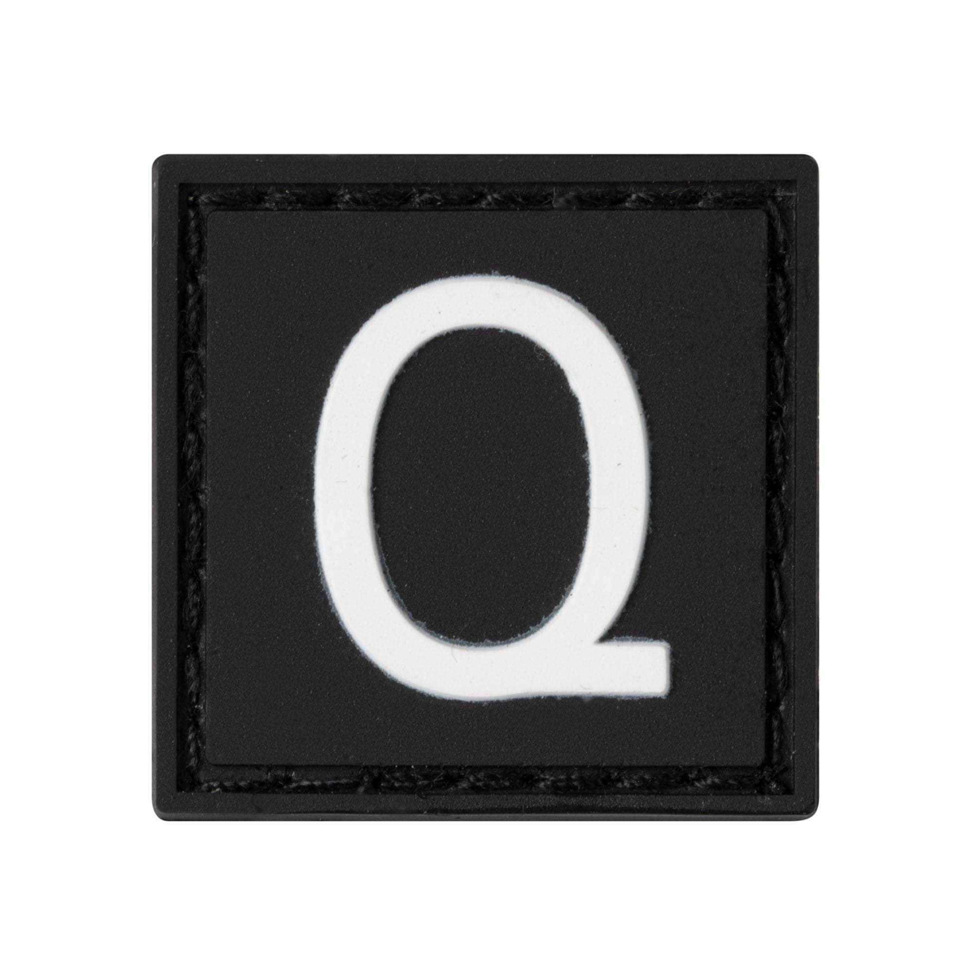 Built for Athletes Patches Q Letter Rubber Patches