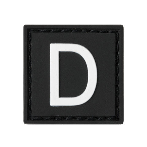 Built for Athletes Patches D Letter Rubber Patches