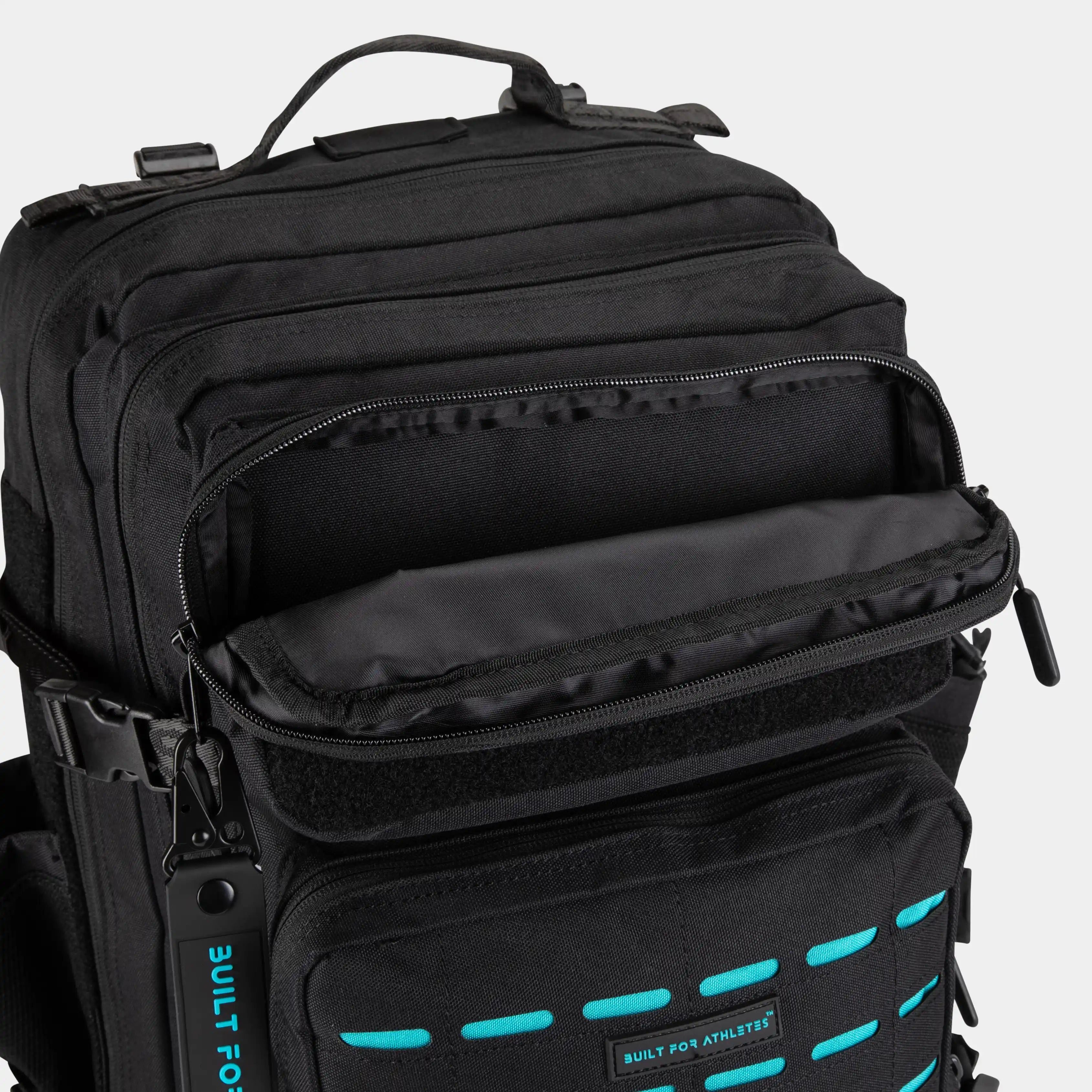 Built for Athletes Rucksäcke Large Black & Aqua Gym Backpack