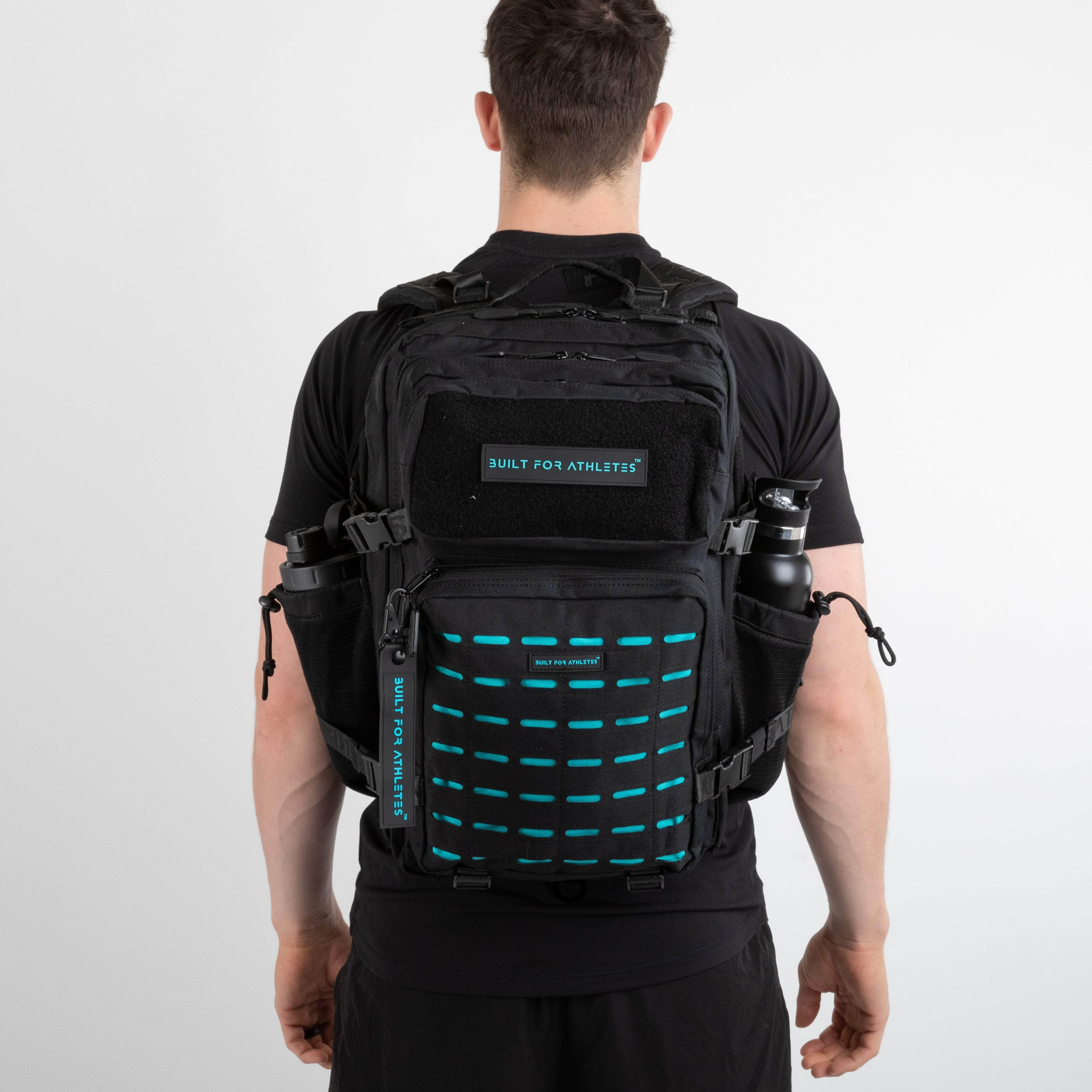 Built for Athletes Rucksäcke Large Black & Aqua Gym Backpack