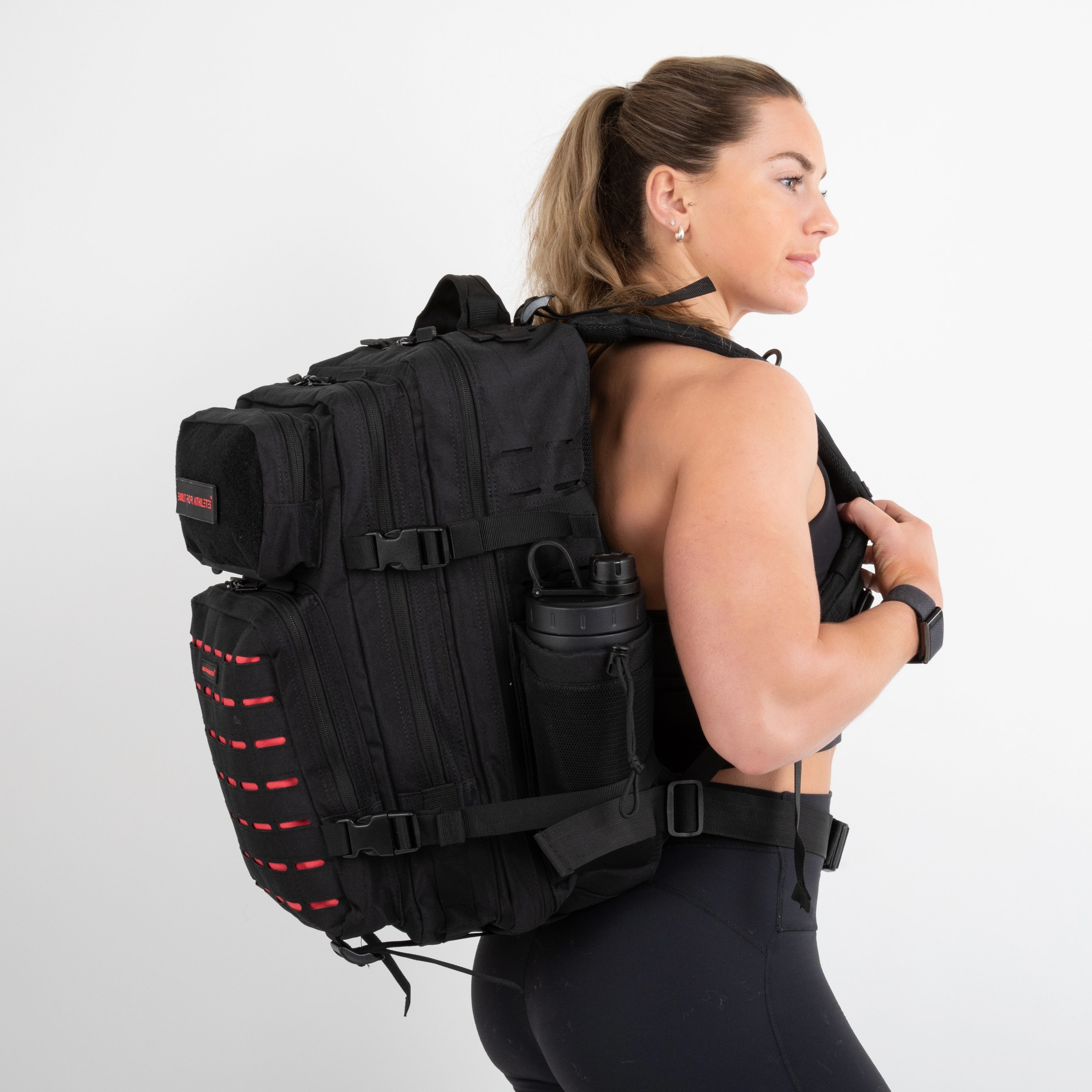 Built for Athletes Rucksäcke Large Black & Red Gym Backpacks