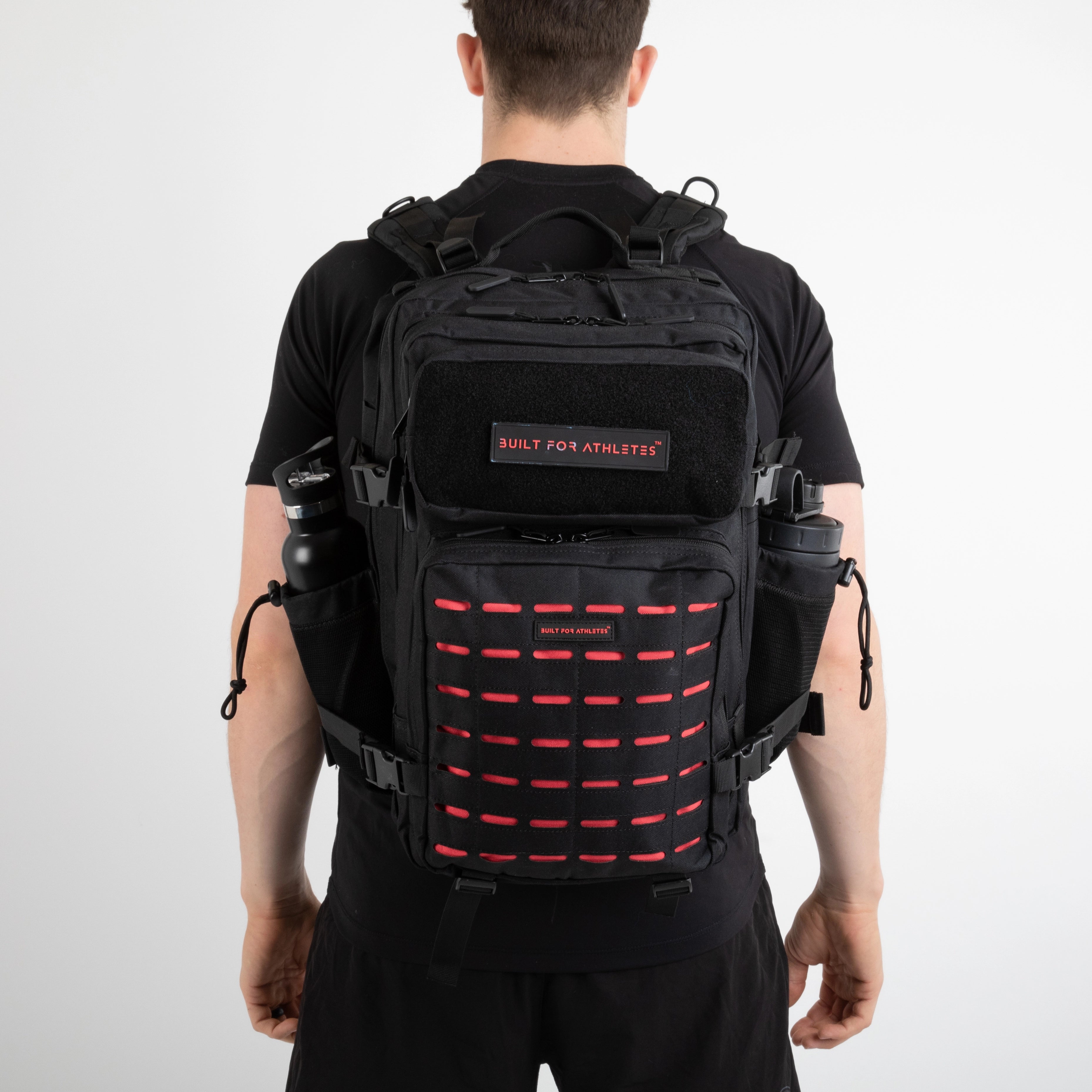 Built for Athletes Rucksäcke Large Black & Red Gym Backpacks