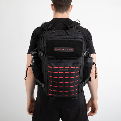 Built for Athletes Rucksäcke Large Black & Red Gym Backpacks