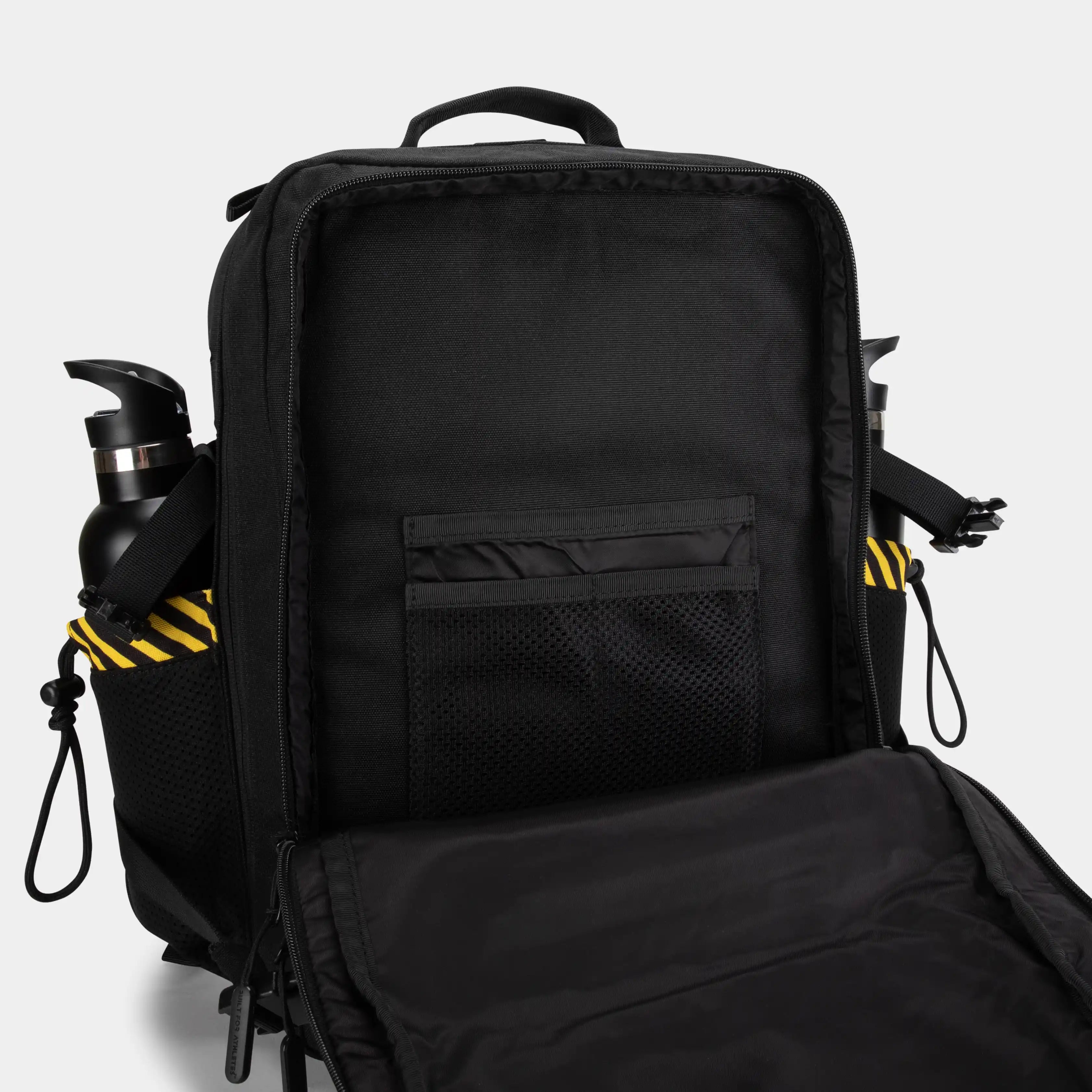 Built for Athletes Rucksäcke Large Black & Yellow Gym Backpacks (35L)