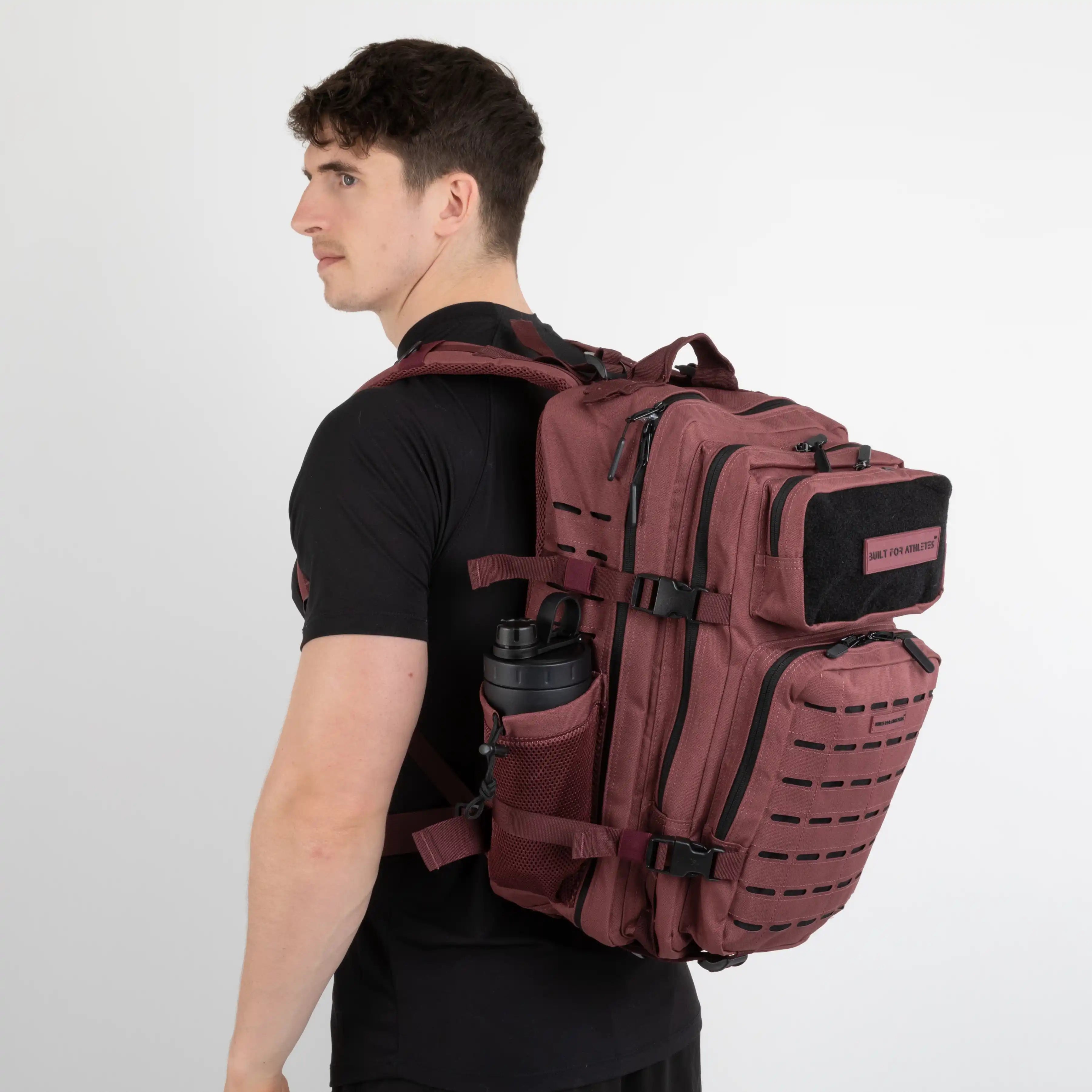 Gebaut für Athleten Rucksäcke große Burgundy Gym Backpack