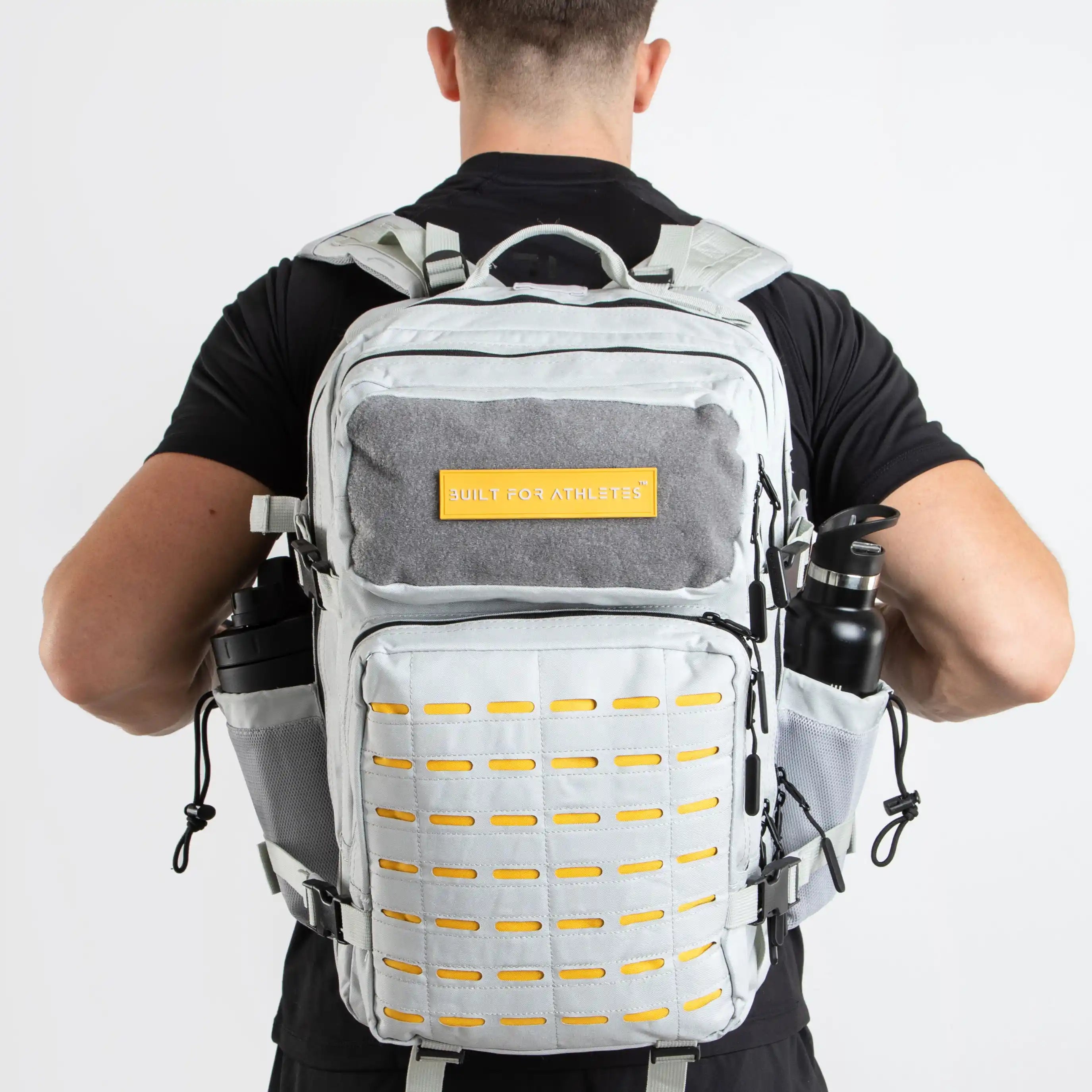 Built for Athletes Rucksäcke Large Grey & Yellow Gym Backpacks