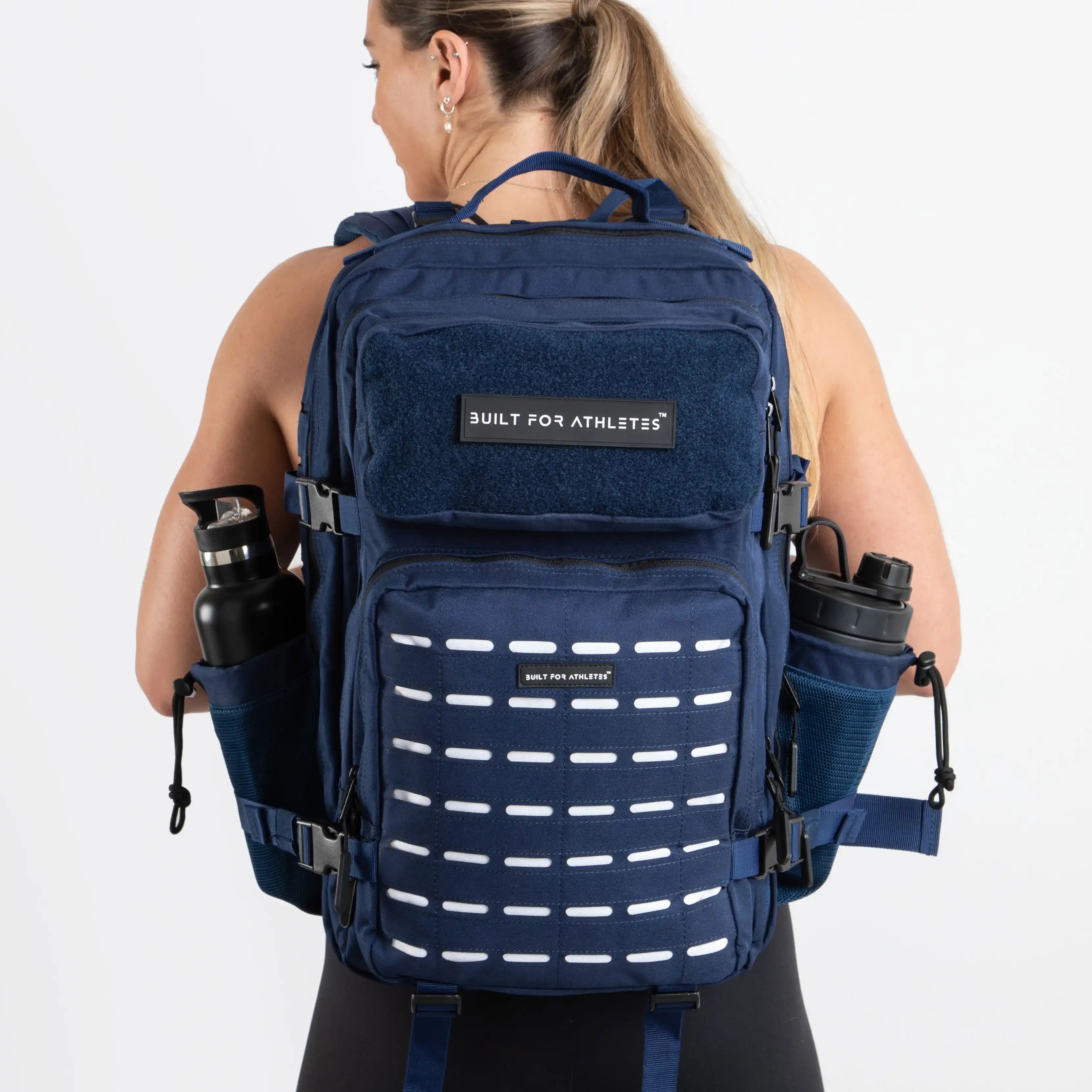 Built for Athletes Rucksäcke Large Navy & White Gym Backpacks