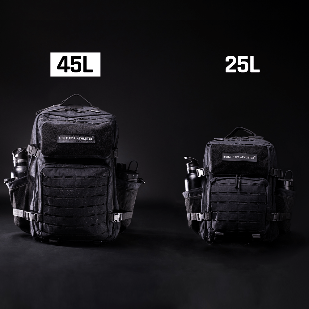 Gebaut für Athleten Bundles Small & Large Black Backpack Bundle