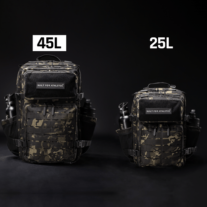 Gebaut für Athleten Bundles Small & Large Black Camo Backpack Bundle