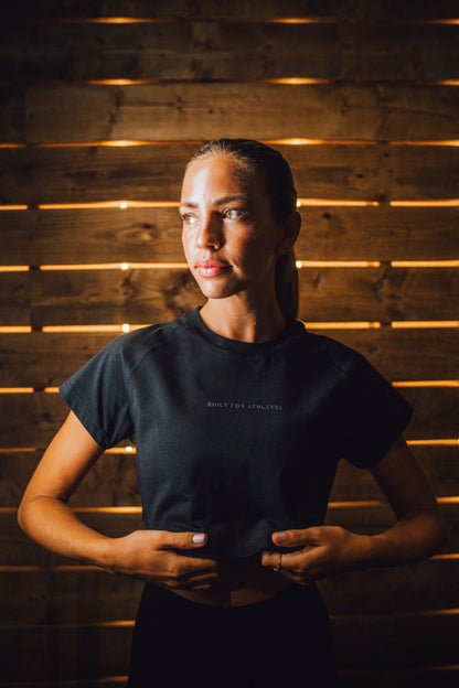 T-shirt d'entraînement noir pour femmes