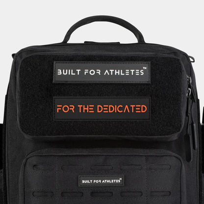 Built for Athletes Patches Orange Text Black Back For The Dedicated Patches