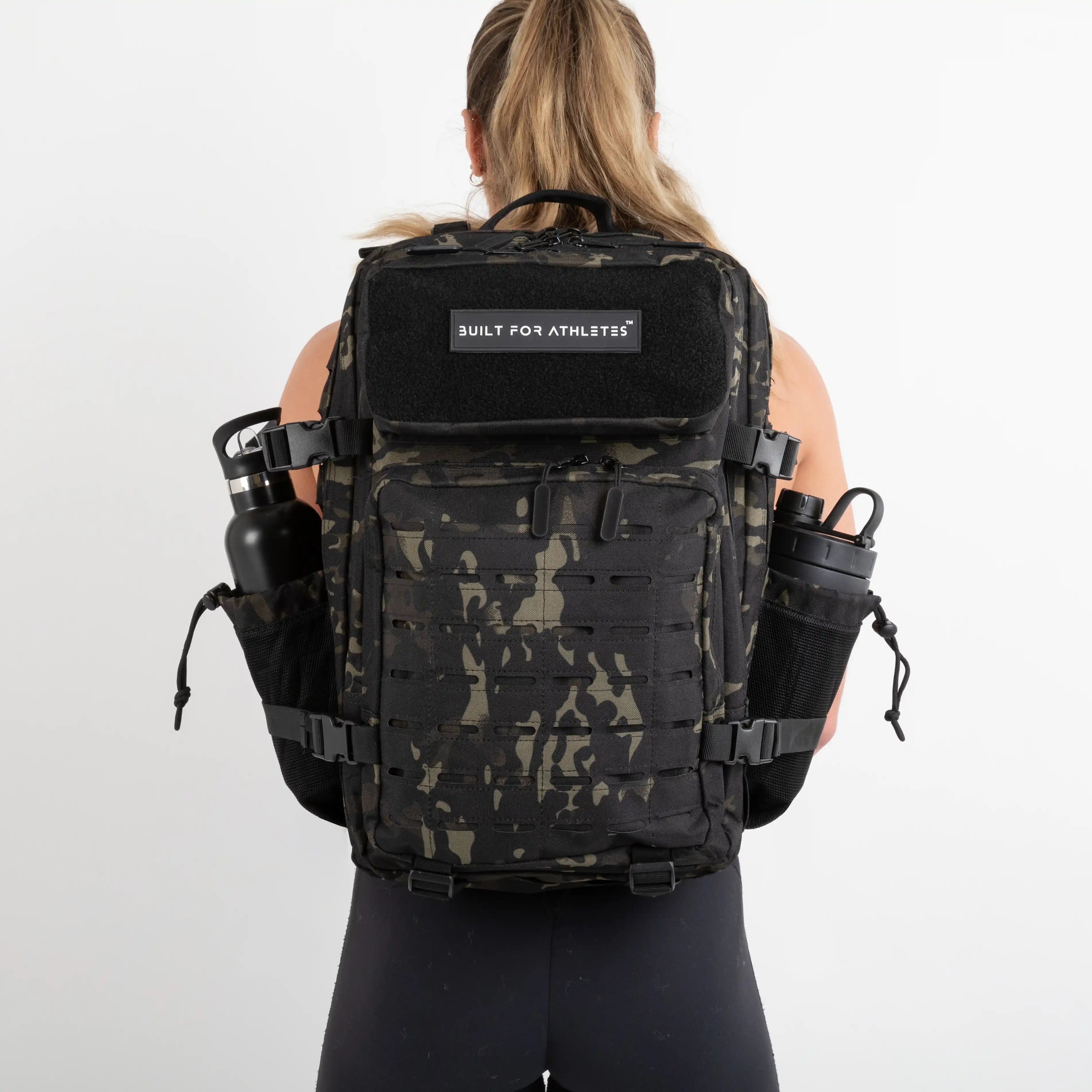 Built for Athletes Backpacks Large Black Camo Gym Backpack