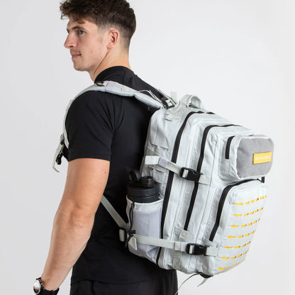 Built for Athletes Backpacks Large Grey & Yellow Gym Backpack