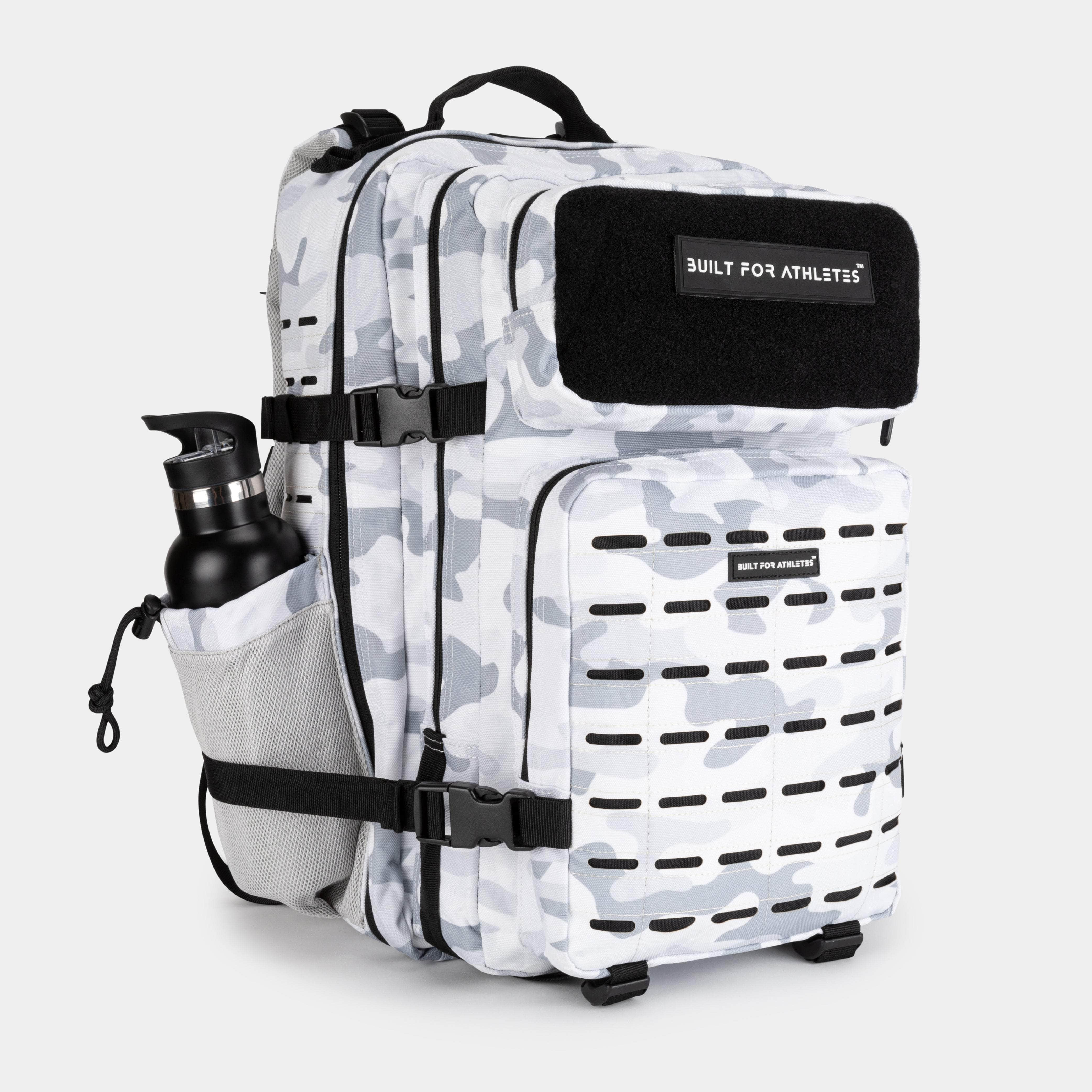 Built for Athletes™ Backpacks Large White Camo Gym Backpack (Sac à dos de gymnastique)