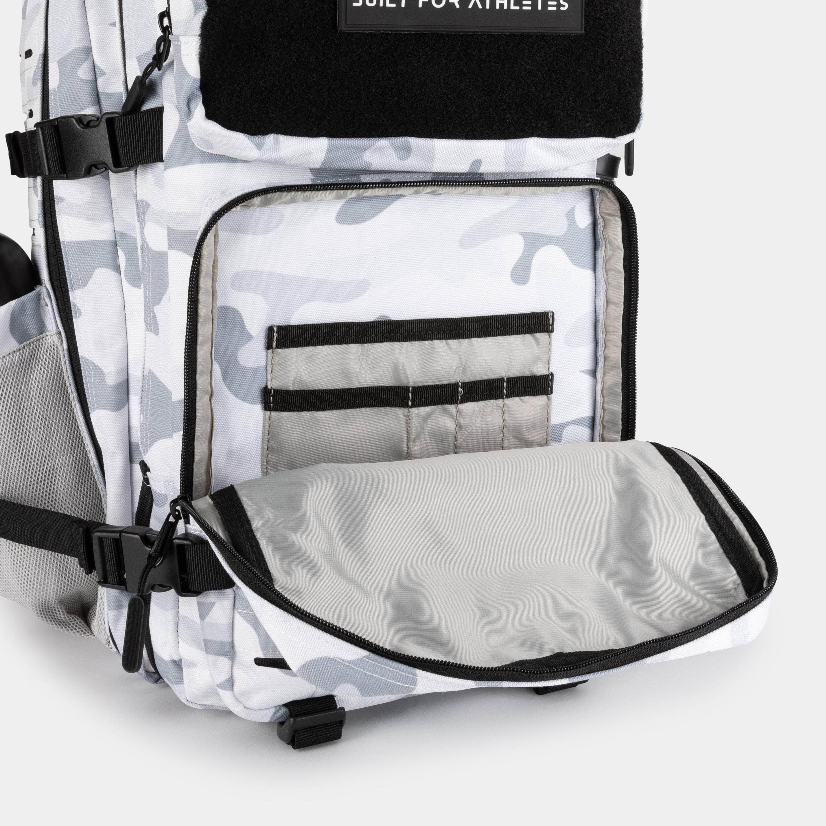 Built for Athletes™ Backpacks Large White Camo Gym Backpack (Sac à dos de gymnastique)