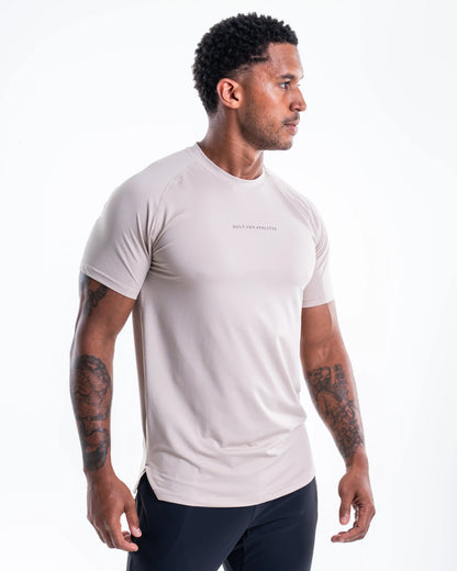 Built For Athletes Mens Shirts Tshirt d'entraînement pour hommes Ecru