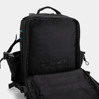 Built for Athletes Backpacks Petit sac à dos de sport noir et aqua