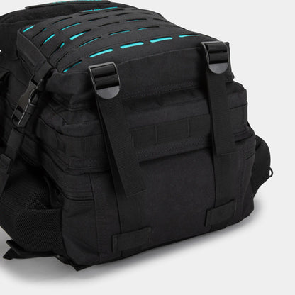 Built for Athletes Backpacks Petit sac à dos de sport noir et aqua