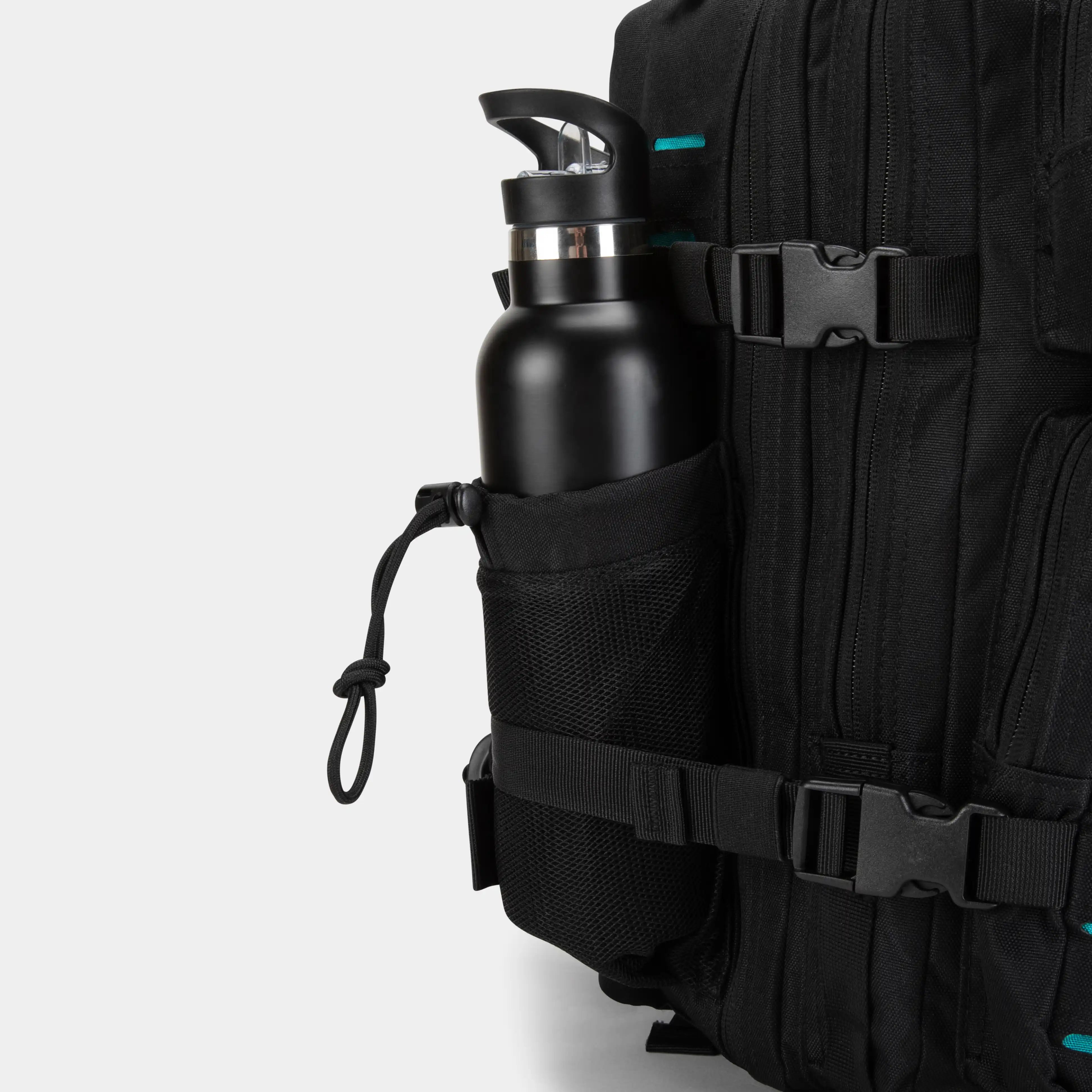 Built for Athletes Backpacks Petit sac à dos de sport noir et aqua