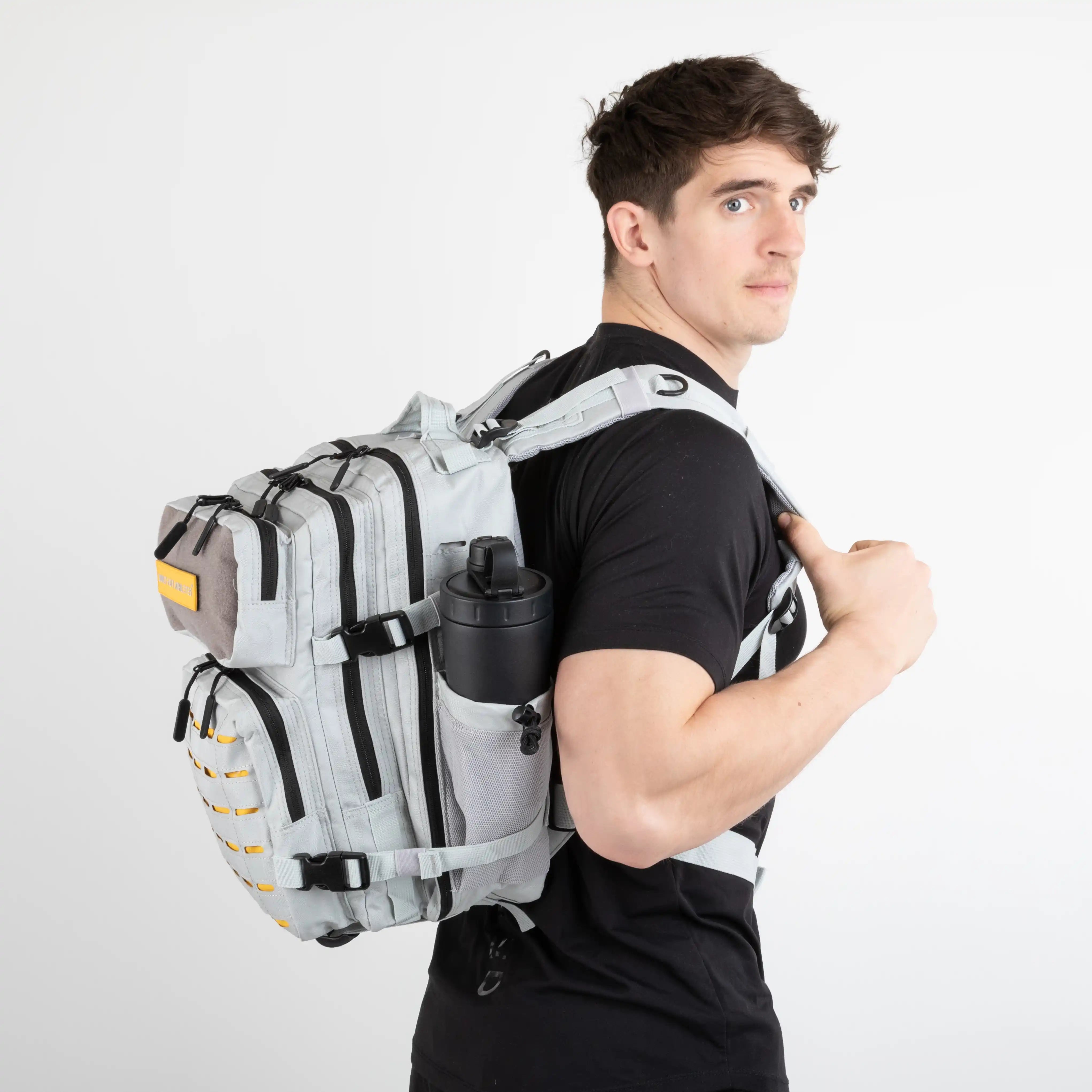 Built for Athletes Backpacks Petit sac à dos gris et jaune